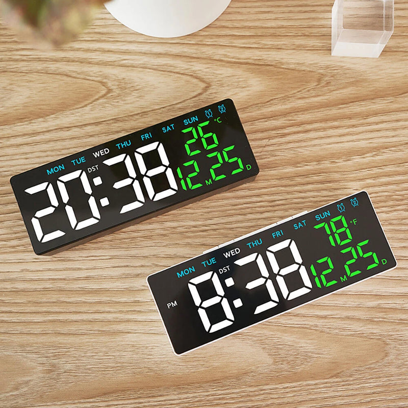 Multifunctional Clock Electronic Clock Simple LED Digital Clock USB Output Bedside Alarm Clock with 3 Level Adjustable Brightness