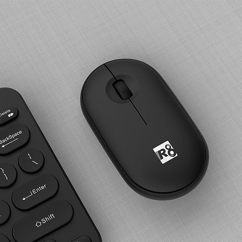 R8 1928 2.4G Wireless bluetooth Keyboard and Mouse Set 78-Keys Punk Keycaps Keyboards 1200DPI Mice Combo for Office PC Computer Plug and Play