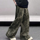 INCERUN Mens Leopard Print Daily Pant Side Zipper Design Fashion Loose Fit Long Trousers for Men Large Size S-5XL