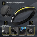 Lightweight Portable COB Headlamp Rechargeable Head Mounted Style Work Light Outdoor Camping Night Running Floodlight Fishing Headlight