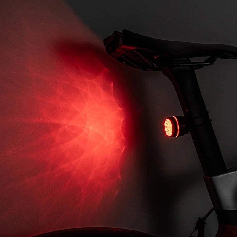 ROCKBROS BL-S2 Smart Brake Sensing Bike Taillight 400mAh Battery  Touch Control Light Sensing 6 Lighting Modes IPX6 Waterproof Type-C Rechargeable Vibration Sensor Bicycle Rear Light