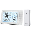 BALDR Weather Station Digital Thermometer Hygrometer Clock Small Weather Station Electronic Thermometer And Hygrometer With Temperature Humidity Time And Week Function