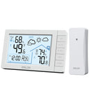 BALDR Weather Station Digital Thermometer Hygrometer Clock Small Weather Station Electronic Thermometer And Hygrometer With Temperature Humidity Time And Week Function