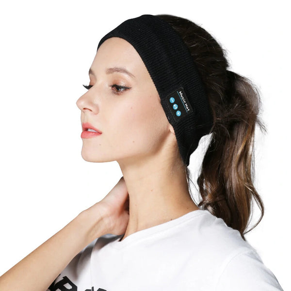 Ultra-Soft Breathable Sports Headband bluetooth V5.0 Wireless Connection HD Stereo Sound Waterproof Music Running Headphone for Jogging Camping Cycling