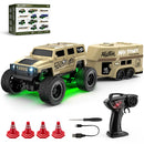 WSD E88 E89 RTR 1/64 2.G RWD Mini RC Car with Suitcase Off-Road Climbing Truck LED Light Two Speed Full Scale Desktop Large Foot Remote Control Vehicles Models Boys Gifts Toys