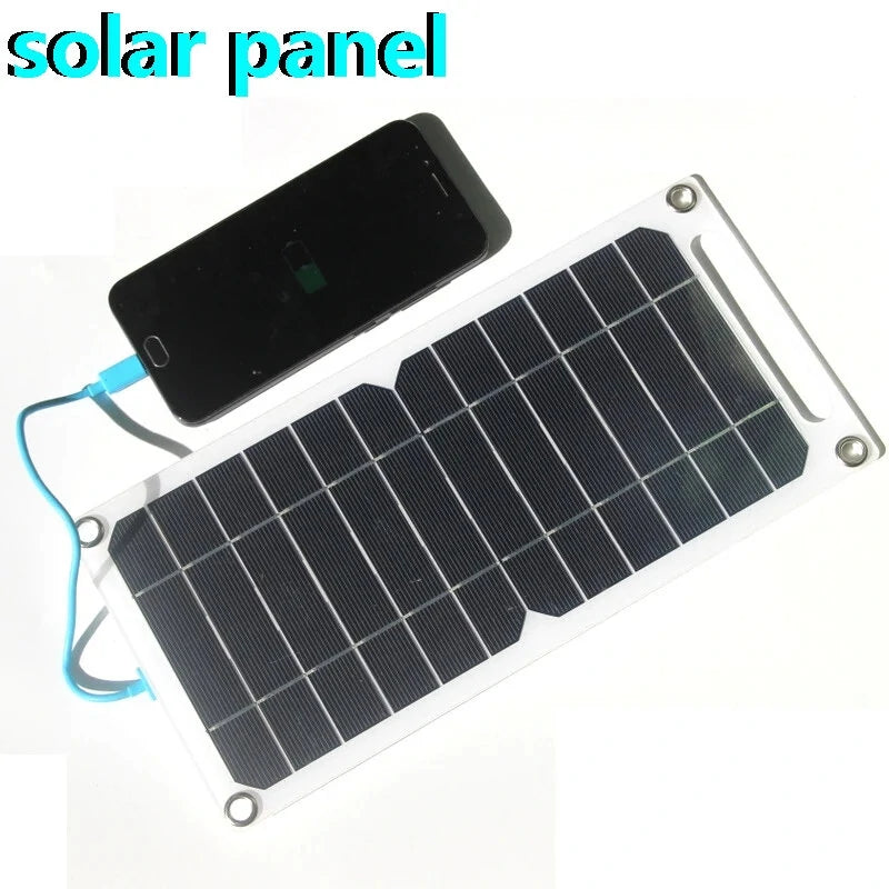 6W High Efficiency Solar Charging Panel Portable Outdoor USB Monocrystalline Silicon Solar Charger Perfect for Phones and Small Appliances Durable Lightweight Design for Camping and Hiking