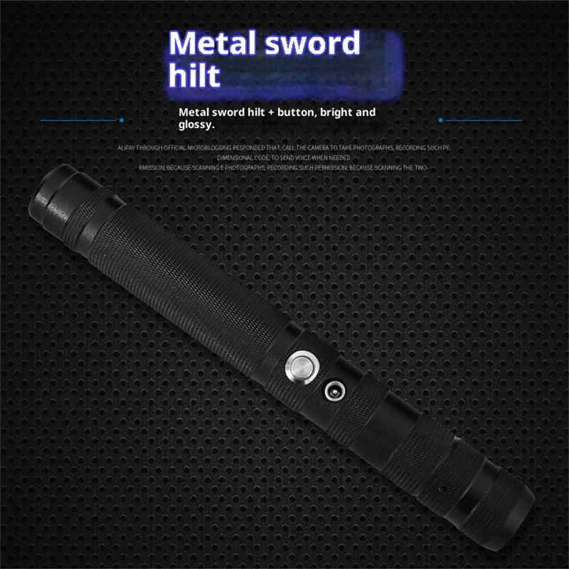 2-in-1 Metal Laser Sword with Hit Sound Seven Color Lights Rechargeable Perfect for Cosplay and Role-play