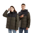 TENGOO HJ-15G Heating Jacket 15 Heated Areas Coat Army Green Fashion USB Charging Winter Plus Size Warm Outdoor Hiking Camping Electric Heating Jacket