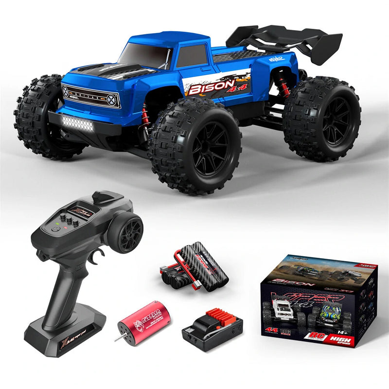 Funsky S910 Pro 1/16 2.4G 4WD 45km/h Brushless RC Car Two Battery Desert Off-Road High Speed Full Proportional Vehicles Models RTR Toys