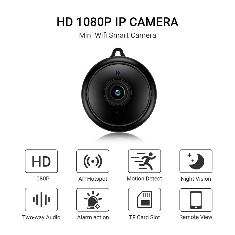 Escam V380 HD 1080P Mini Wifi IP Camera H.264 Baby Monitor Camera Night Vision Two Way Audio Motion Detection Wireless Indoor Camera