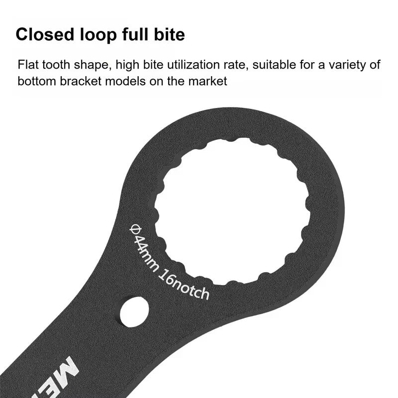 MEROCA 16/24 Notch Aluminum Alloy Bicycle Bottom Bracket Wrench BB39 BB40.5 BB44 BB46 BB49 BB52 Bike Hollow Disc Removal Tool