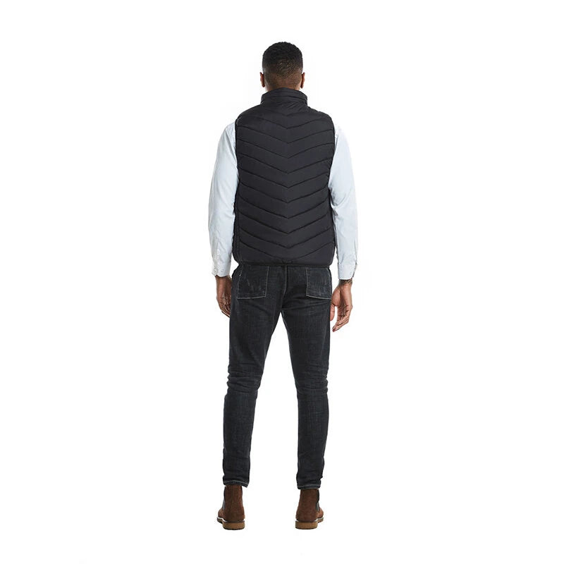 TENGOO HV-02 Unisex 2 Zone Heating Vest 3-Gears Heated Jackets USB Electric Thermal Clothing Winter Warm Vest Outdoor Heat Coat Clothing