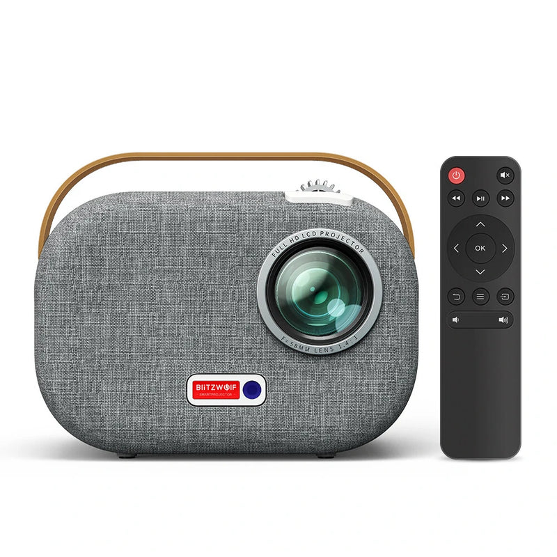 BlitzwolfV2 1080P Android Projector Automatic Keystone Correction 5G-WIFI 9500 Lumens Android 9.0 Google Assistant Portable  Mini Home Theater Outdoor Movie