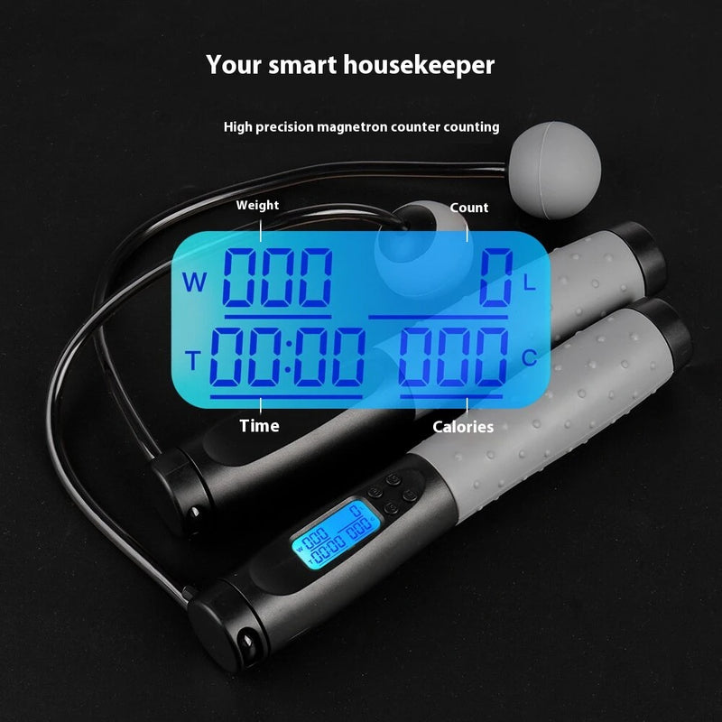 KALOAD Smart Electronic Counting Skipping Rope Adjustable Weight Length Jumping Rope for Home Gym Fitness Exercise