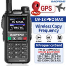 Baofeng UV-18 PRO GPS Walkie Talkie Wireless Copy Frequency 999 CH NOAA Long Range Type-C VHF UHF Handheld Two Way Radio