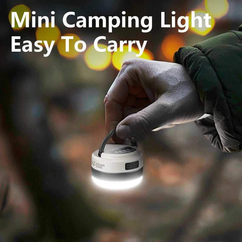 SMILING SHARK Multifunctional Portable Adjustable Lantern Outdoor Camping Tent Light Rechargeable Emergency Lighting