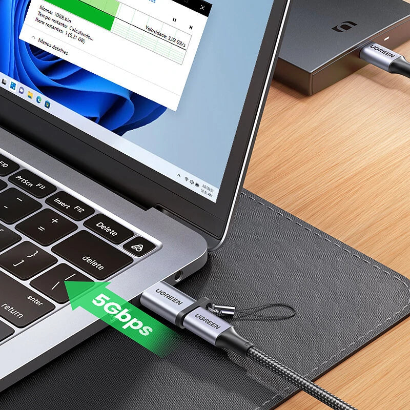 UGREEN USB-C Adapter USB 3.0 2.0 Male to USB 3.1 Type C Female Type-C Adapter for Laptop Phone Earphone
