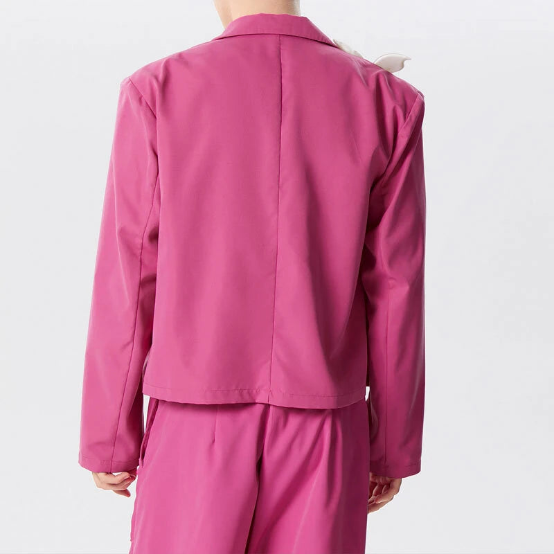 INCERUN Men Blazer Stylish Butterflies Design Long Sleeve Suit Jacket for Fashion-Forward Party Male Top Clothing