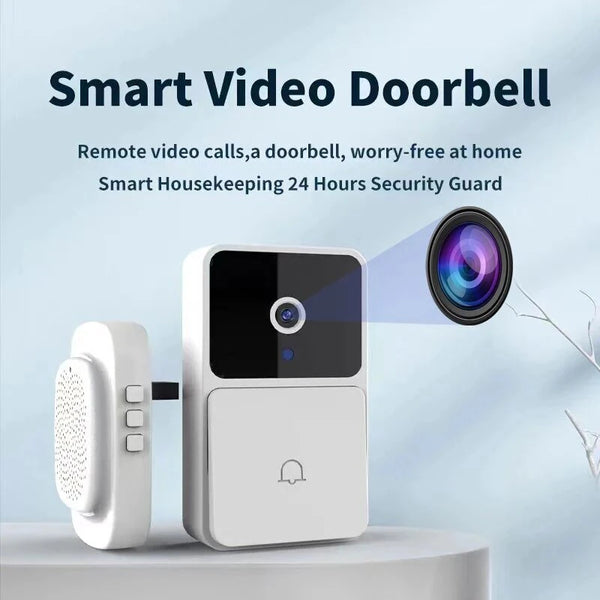 WIFI Video Doorbell Door Camera Wireless Night Vision Smart Home Security HD Door Bell Two Way Intercom Voice Change for Home Visual Doorbell