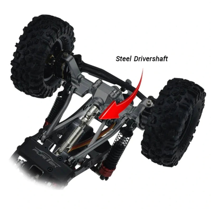 Furitek 2520 CAYMAN PRO V2 1/18 2.4G 4WD Brushless RC Car Rock Crawler Premium Monster Off-Road Truck Climbing Vehicles Full Proportional Models Oil Shocks Portal Axles Toys