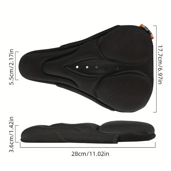 WEST BIKING Silicone High Elastic Bicycle Cushion Cover Breathable Soft Bike Seat Cushion with Rainproof Protection for Outdoor Riding