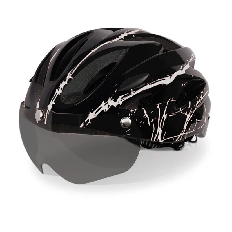 XANES 53-63CM Bike Helmet with Magnetic Visor Men Women Lightweight Breathable Protective Helmet for MTB Cycling