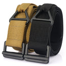 TUSHI 125cm Men's Tactical Nylon Belt Adjustable Wear-resistant Lightweight Waist Belt Buckle Canvas Belt Casual Sports Belts
