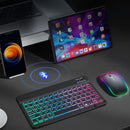RGB bluetooth Keyboard and Mouse Kit for Phone Tablet Laptop Portable Rechargeable Keyboard Mouse Combo with Silent Click