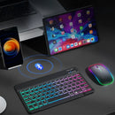 RGB bluetooth Keyboard and Mouse Kit for Phone Tablet Laptop Portable Rechargeable Keyboard Mouse Combo with Silent Click