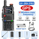 BAOFENG UV-5RH PRO Walkie Talkie 10W GPS 640 Channels Type-C Charging NOAA Weather Radio Two Way Ham Radio