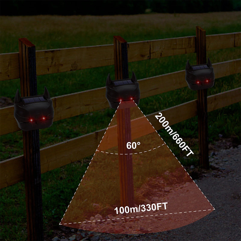 Outdoor Solar Animal Repellent Ultrasonic Infrared Bird Repellent Dog Repellent Mouse Repellent Built-In Light Sensor  IP44 Waterproof