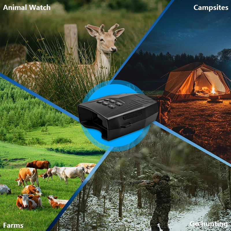 IPRee High Definition Infrared Night Vision 10X Zoom Digital 5K  60MP Outdoor Telescope Camera for Hunting Camping