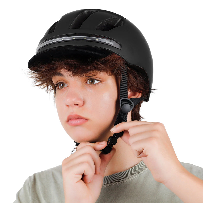 Smart Bicycle Helmet With LED Turn Signal Lights For Men Female Safety Night Electric Car Scooter Bike Riding Helmet Parts