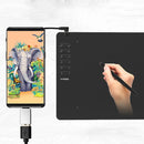 VINSA T1161 Graphics Drawing Tablet with 12 Physical Shortcut Keys 300x188mm Sensing Area 8 Pen Nibs Art Creation Sketches with 8192 Levels Pressure Battery-free