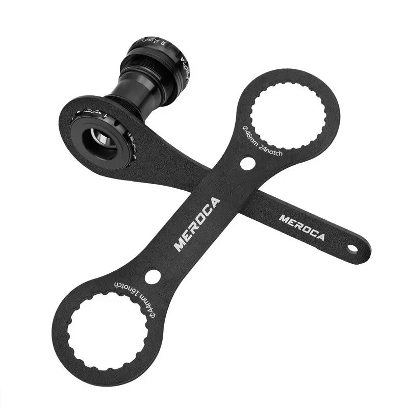 MEROCA 16/24 Notch Aluminum Alloy Bicycle Bottom Bracket Wrench BB39 BB40.5 BB44 BB46 BB49 BB52 Bike Hollow Disc Removal Tool