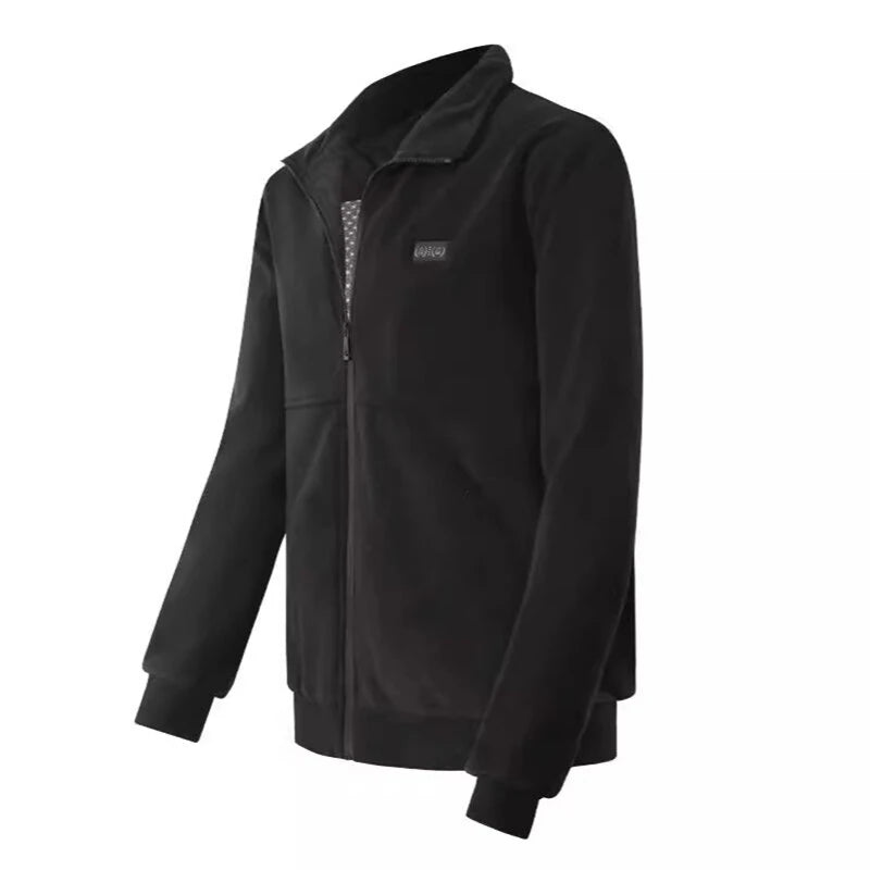 TENGOO HJ-08 Heated Jacket 8 Heating Zones Winter Smart USB Fleece Coat Electric Heating Warm Cotton-Padded Washable Outdoor Jacket for Hiking Camping and Outdoor Activities