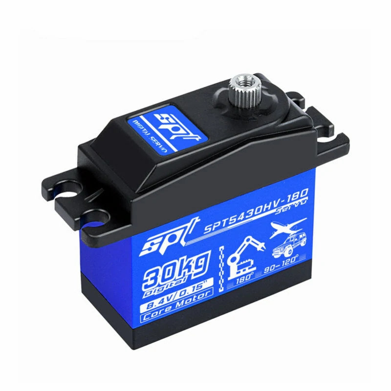 SPT SPT5430HV-180/180W 30kg Large Torque Waterproof Metal Gear Digital Servo for Fixed-Wing /Drift RC Car