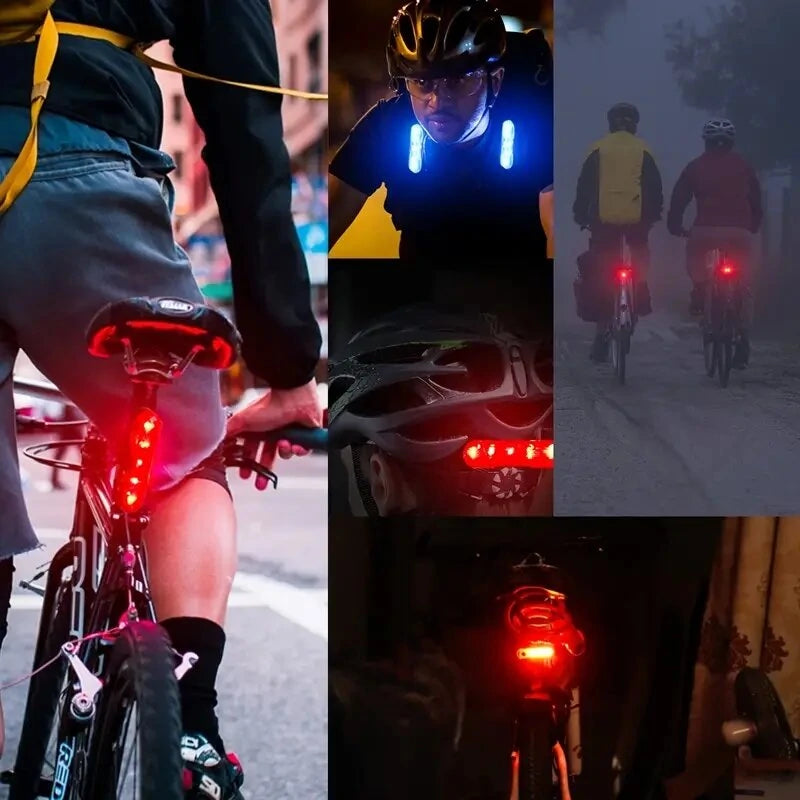 Bike Rear Light  USB Rechargeable Bicycle Tail Light For Cycling Helmet Backpack Safety Warning TailLight