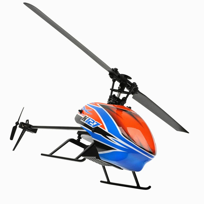 XK K127 4CH 6-Axis Gyro Altitude Hold Flybarless RC Helicopter RTF