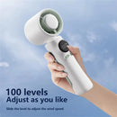 Tevorex Handheld High-speed Small Fan 100-speed Adjustable Wind Turbo Digital Display Ice Cooling Usb Rechargeable Electric Fan
