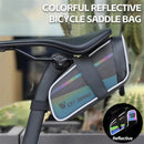 WEST BIKING 1.8L Colorful Reflective Bicycle Saddle Bag Waterproof Portable Cycling Tool Storage Bag for MTB Bike Road Bike Scooter