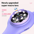 600mAh 500X Children's HD IPS Microscope Plant Specimen Magnifier Portable Microscope for Children Aged 8-12