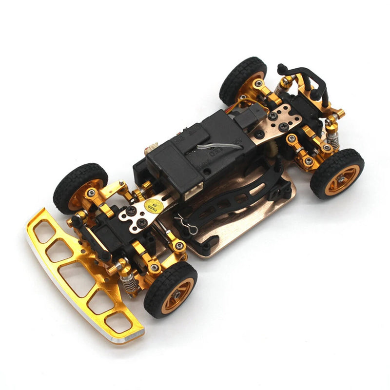 6PCS Upgraded Metal Parts Set Steering Cup Rear Wheel Seat Suspension Arm Upper Linkage Rod Shock Absorber Bracket for Wltoys 284131 284010 284161 K989 K969 1/28 RC Cars Vehicles Models Accessories