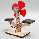 Wooden Solar Power Fan Model Assembly Kit DIY Children's Science Experiment Education Puzzle Toy Student Technology Small Production