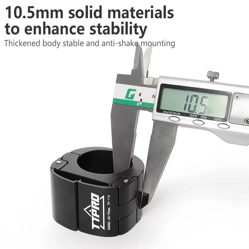 TTPRO Mini Hidden Ring Bicycle Phone Holder Aluminum Alloy Anti-slip Compatible with Multiple Sizes Stable Bike Bracket for Outdoor Cycling