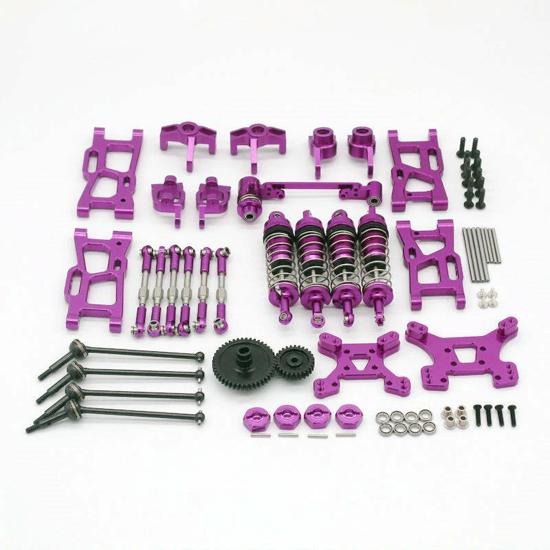 Wltoys 1/14 144001 144010 124019 Upgrade Metal Upgrade Parts With Shock Adapter Set RC Car Parts