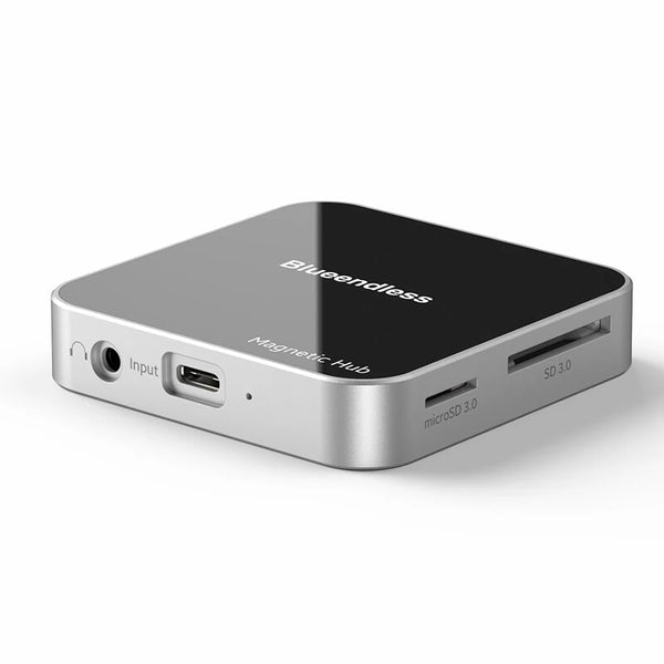 Blueendless magnetic USB-C Hub USB3.2 10Gbps 4K60Hz PD100W Type-C Multiport Adapter SD/TF Card Hub 7 In 1 HUB for iPhone 16 15 Pro M