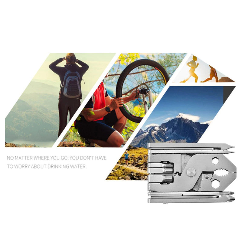 IPRee 25 In1 Multi-Functional Plier Portable Folding Pocket Outdoor Hiking Camping Tool Stainless Steel Tool For Home Machine Repairing