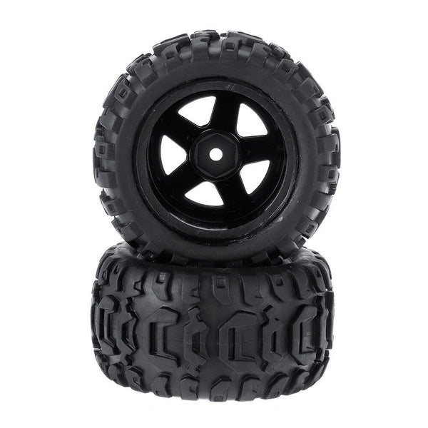 2PCS Tires Wheels Rims for HBX 16889 1/16 RC Car Vehicles Spare Parts M16038