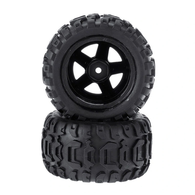 2PCS Tires Wheels Rims for HBX 16889 1/16 RC Car Vehicles Spare Parts M16038